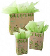 Leaves and Berries Kraft Paper Bags